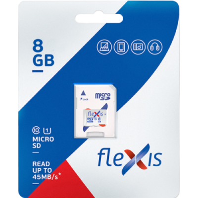 Карта памяти Flexis MicroSD 8 ГБ class 10 (с адаптером) / Карты памяти | Электроника | V4.Ru: Маркетплейс