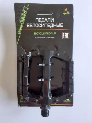 Велопедали Vinca Sport, алюминий, на DU подшипниках, ось 9/16", черный, VP 969 DU / Педали для велосипедов | Спорт и отдых | V4.Ru: Маркетплейс