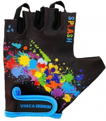 Перчатки велосипедные Vinca Sport VG 981 splash, детские, черные (Размер: 3XS) / Перчатки детские | Спорт и отдых | V4.Ru: Маркетплейс