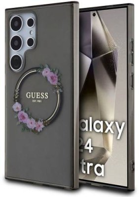 Чехол Guess Flowers Wreath MagSafe для Galaxy S24 Ultra черный / Чехлы | Электроника | V4.Ru: Маркетплейс