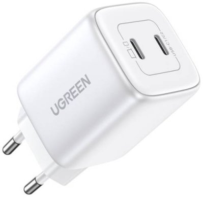 Сетевое зарядное устройство UGREEN СЗУ UGREEN CD294 Nexode Mini 2xUSB-C, GaN, PD, 45Вт белый / Сетевые зарядные устройства | Электроника | V4.Ru: Маркетплейс