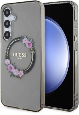 Чехол Guess Flowers Wreath MagSafe для Galaxy S24+ черный / Чехлы | Электроника | V4.Ru: Маркетплейс