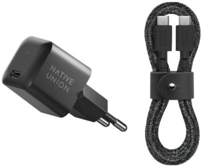 Сетевое зарядное устройство Native Union Fast GaN Charger + кабель USB-C, PD, 30 Вт черный / Сетевые зарядные устройства | Электроника | V4.Ru: Маркетплейс