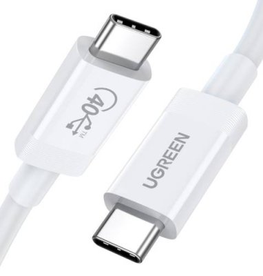 Кабель UGREEN USB-C - USB-C, 80 см, белый белый / Кабели | Электроника | V4.Ru: Маркетплейс