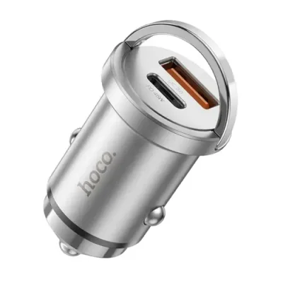 Автомобильное зарядное устройство Hoco NZ10 Handy USB/Type-C 3.0А/45W (серебристый) / Автомобильные аксессуары | Электроника | V4.Ru: Маркетплейс