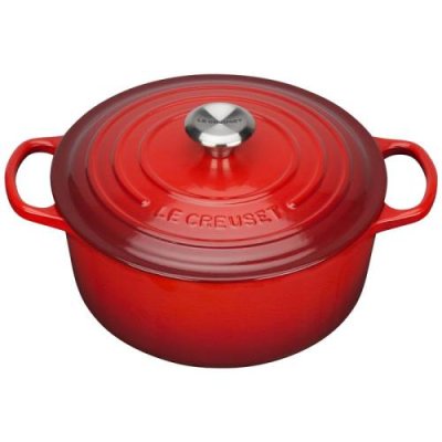 Le Creuset Кастрюля / жаровня с крышкой 26 см, вишневый Signature Le Creuset / Кастрюли | Товары для дома | V4.Ru: Маркетплейс