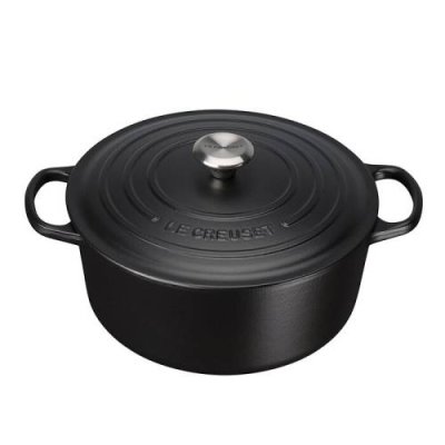 Le Creuset Кастрюля / жаровня с крышкой 24 см, черный матовый Signature Le Creuset / Кастрюли | Товары для дома | V4.Ru: Маркетплейс