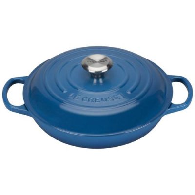 Le Creuset Сковорода-жаровня чугунная 26 см, синий Le Creuset / Кастрюли | Товары для дома | V4.Ru: Маркетплейс