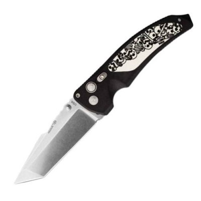 Нож складной Hogue EX-03 Stone-Tumbled Tanto, Skulls & Bones, сталь 154CM, рукоять инженерный пластик / Раскладные | Товары для дома | V4.Ru: Маркетплейс