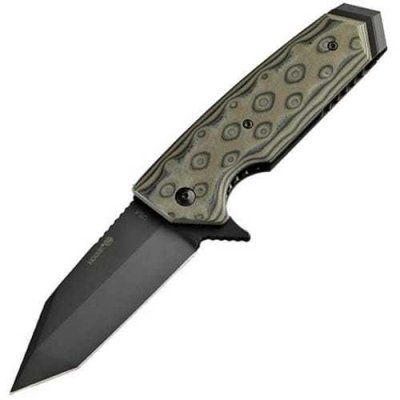 Складной нож Hogue EX-02 Tanto Flipper, сталь 154CM Ceracote™ Firearm Coating, рукоять стеклотекстолит G-Mascus® - Black/Green/Lava / Раскладные | Товары для дома | V4.Ru: Маркетплейс