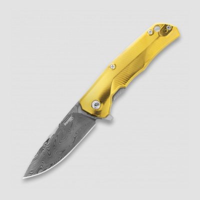 Складной нож LionSteel TRE DT GY POL GOLD, сталь дамаск, рукоять титан / Раскладные | Товары для дома | V4.Ru: Маркетплейс