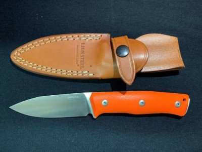 Нож с фиксированным клинком LionSteel B35, сталь Sleipner, рукоять оранжевый G10 / Ножи с фиксированным клинком | Товары для дома | V4.Ru: Маркетплейс