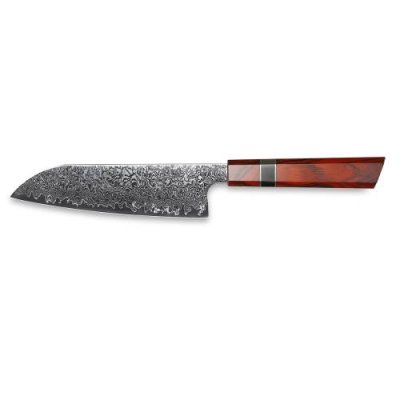 Нож кухонный Xin Cutlery Santoku XC122 193мм, сталь VG-10/дамаск, рукоять дерево палисандр / Дамасская сталь | Товары для дома | V4.Ru: Маркетплейс