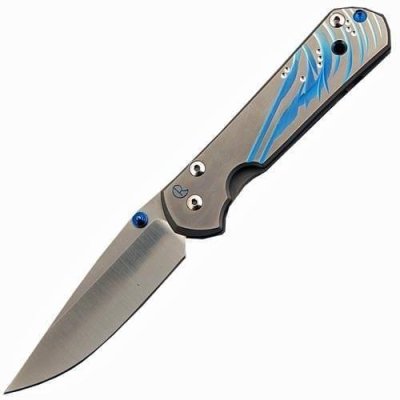 Складной нож Chris Reeve Large Sebenza 21, сталь S35VN, рукоять титановый сплав, гравировка синие водоросли / Раскладные | Товары для дома | V4.Ru: Маркетплейс