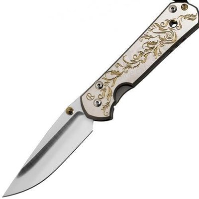 Складной нож Chris Reeve Large Sebenza 21, сталь S35VN, рукоять титановый сплав, гравировка Gold Leaf / Раскладные | Товары для дома | V4.Ru: Маркетплейс