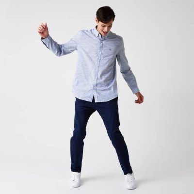 Мужские брюки Lacoste Slim Fit из смеси хлопка и льна / Брюки и джинсы | Одежда, обувь и аксессуары | V4.Ru: Маркетплейс