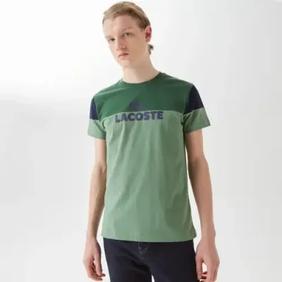 Мужская футболка Lacoste Slim Fit с круглым вырезом / Футболки | Одежда, обувь и аксессуары | V4.Ru: Маркетплейс