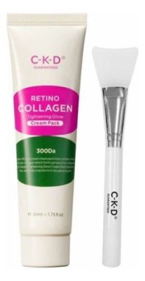 Маска-пленка для лица с ретинолом Retino Collagen Small Molecule 300 Cream Pack: Маска-пленка 50мл + кисть / Маски | Товары для красоты | V4.Ru: Маркетплейс