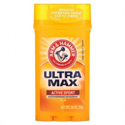 Arm & Hammer, UltraMax, твердый дезодорант-антиперспирант для мужчин, аромат «Active Sport», 73 г (2,6 унции) / Мужской дезодорант | Аптека | V4.Ru: Маркетплейс