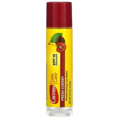 Carmex, Daily Care, увлажняющий бальзам для губ, свежая вишня, SPF 15, 4,25 г (0,15 унции) / Фактор защиты от солнца | Аптека | V4.Ru: Маркетплейс