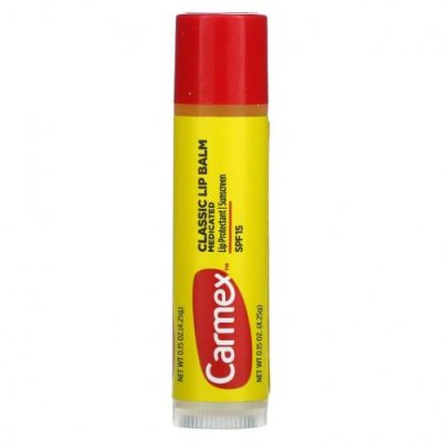 Carmex, классический бальзам для губ, лечебный, SPF 15, 4,25 г (15 унций) / Заживляющие средства | Аптека | V4.Ru: Маркетплейс