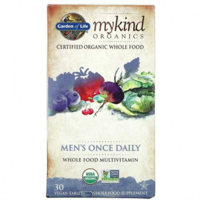 Garden of Life, MyKind Organics, для мужчин, 1 раз в день, 30 веганских таблеток / Мужские мультивитамины | Аптека | V4.Ru: Маркетплейс