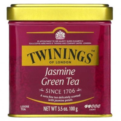 Twinings, Jasmine Green, Loose Tea, 3.53 oz (100 g) / Зеленый чай, продукты | Аптека | V4.Ru: Маркетплейс