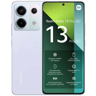 Мобильный телефон Redmi Note 13 Pro 5G 12/512GB aurora purple (фиолетовый) Global Version / Redmi Note 13 Pro 5G | Электроника | V4.Ru: Маркетплейс