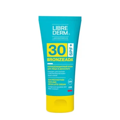 LIBREDERM Крем солнцезащитный для лица и зоны декольте SPF50 / BRONZEADA 50 мл / Кремы | Товары для красоты | V4.Ru: Маркетплейс