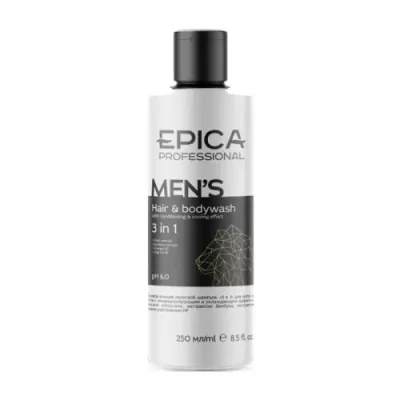 EPICA PROFESSIONAL Шампунь универсальный мужской для волос и тела 3 in 1 / Men's 250 мл / Шампуни | Товары для красоты | V4.Ru: Маркетплейс