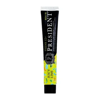 PRESIDENT Паста зубная детская 12+ Juicy lime (50 RDA) / President 70 г / Зубные пасты | Товары для красоты | V4.Ru: Маркетплейс