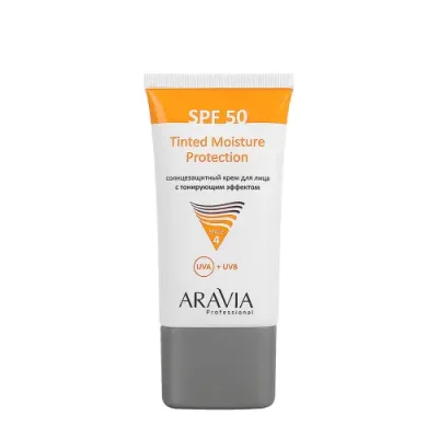 ARAVIA Крем солнцезащитный для лица с тонирующим эффектом SPF 50 / Tinted Moisture Protection SPF 50 50 мл / Кремы | Товары для красоты | V4.Ru: Маркетплейс