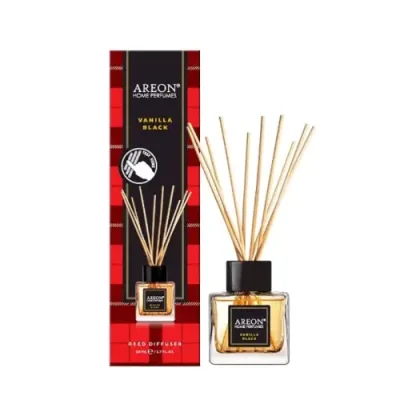 AREON Диффузор ароматический, ванильный черный / HOME PERFUME STICKS TARTAN Vanilla Black 50 мл / Ароматы для дома | Товары для красоты | V4.Ru: Маркетплейс