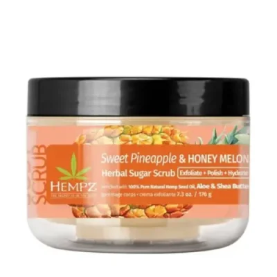 HEMPZ Скраб сахарный для тела Ананас и Медовая Дыня / Hempz Sweet Pineapple & Honey Melon Herbal Sugar Scrub 176 г / Скрабы | Товары для красоты | V4.Ru: Маркетплейс