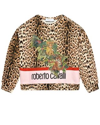 Леопардовый свитшот с лого Roberto Cavalli / Толстовки, Свитшоты | Одежда, обувь и аксессуары | V4.Ru: Маркетплейс