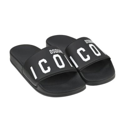 Черные шлепки с принтом "ICON" Dsquared2 / Сланцы, Шлепанцы | Одежда, обувь и аксессуары | V4.Ru: Маркетплейс