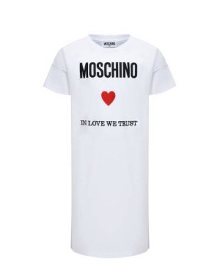 Платье-футболка с принтом "In love we trust" Moschino / Платья, Сарафаны | Одежда, обувь и аксессуары | V4.Ru: Маркетплейс