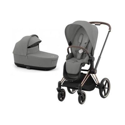 Коляска 2 в 1 CYBEX Priam IV Rosegold 2 в 1 цвет Mirage Grey в комплекте со спальным блоком Lux Carry Cot / Коляски 2 в 1 | Одежда, обувь и аксессуары | V4.Ru: Маркетплейс