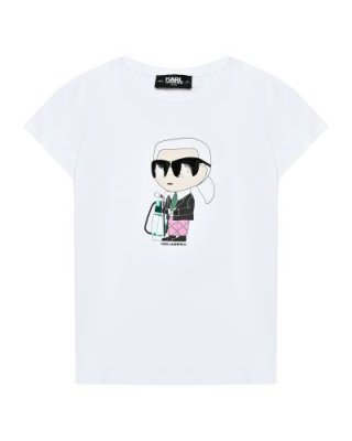 Футболка с принтом Karl, белая Karl Lagerfeld kids / Футболки, Топы, Майки | Одежда, обувь и аксессуары | V4.Ru: Маркетплейс