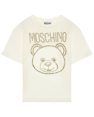 Футболка с лого из золотых заклепок Moschino / Футболки, Топы, Майки | Одежда, обувь и аксессуары | V4.Ru: Маркетплейс