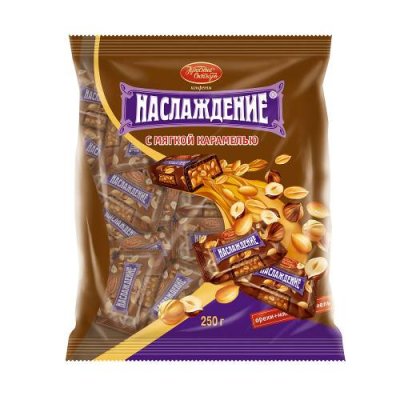 Конфеты Наслаждение с мягкой карамелью, 250 гр. / Конфеты с орехами и грильяж | Продукты питания | V4.Ru: Маркетплейс