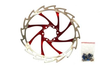 Ротор тормоза велосипедный Alligator Wind Cutter RED ,180мм, серебристо-красный, Alligator HK-R12RD-DIY Wind Cutter / Тормозные диски и адаптеры | Спорт и отдых | V4.Ru: Маркетплейс