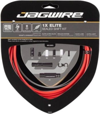 Велосипедный набор рубашек и тросиков переключения JAGWIRE Elite Sealed Shift Kit 1X, красный, SCK022 / Тросики и Рубашки | Спорт и отдых | V4.Ru: Маркетплейс