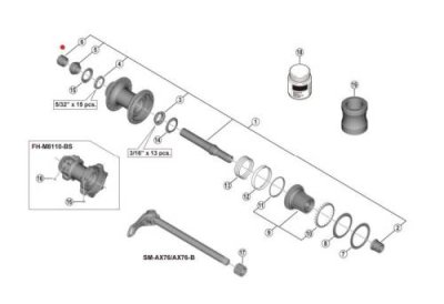 Запчасть для задней втулки Shimano, левая контрагайка для FH-M8110, Y3G104000 / Запчасти для планетарных втулок | Спорт и отдых | V4.Ru: Маркетплейс