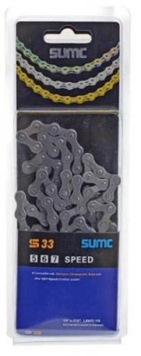 Велосипедная цепь SUMC - S33, 1/2''x3/32'', на 5/6/7 скоростей, 116 звеньев, серая, ARV000083 / Велосипедная цепь | Спорт и отдых | V4.Ru: Маркетплейс