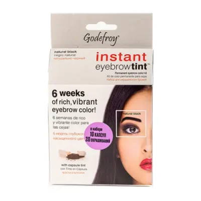 GODEFROY Краска-тинт профессиональная в капсулах для бровей, черный / Eyebrow Tint Natural Black 10 капсул / Краски | Товары для красоты | V4.Ru: Маркетплейс