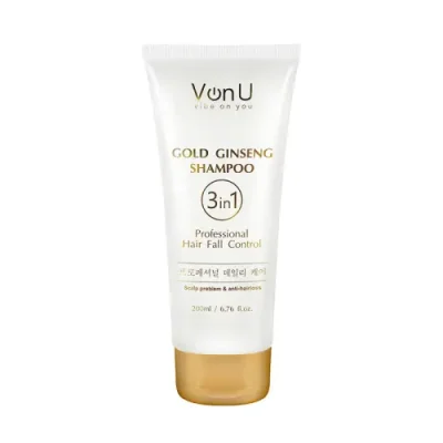 VON-U Шампунь для волос с экстрактом золотого женьшеня / Ginseng Gold Shampoo 200 мл / Шампуни | Товары для красоты | V4.Ru: Маркетплейс