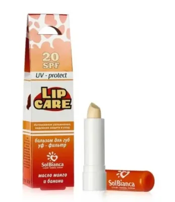 SOLBIANCA Помада гигиеническая SPF 20 / Lip Care UV-protect / Помады | Товары для красоты | V4.Ru: Маркетплейс