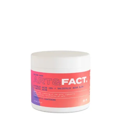 ART&FACT Пилинг-пэды очищающие кислотные для лица / Glycolic acid 10% + Salicylic acid 0,5% + Lactic acid 32 шт / Салфетки | Товары для красоты | V4.Ru: Маркетплейс