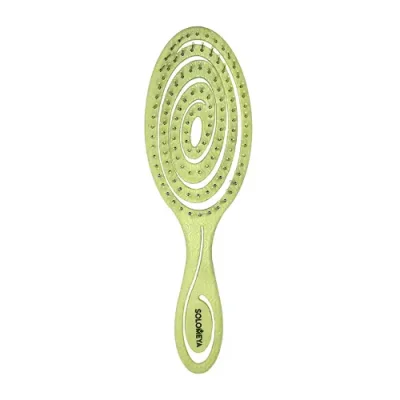 SOLOMEYA Био-расческа подвижная для волос, зеленая / Detangling Bio Hair Brush Green / Расчески | Товары для красоты | V4.Ru: Маркетплейс